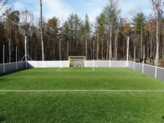 backyard soccer field with goal