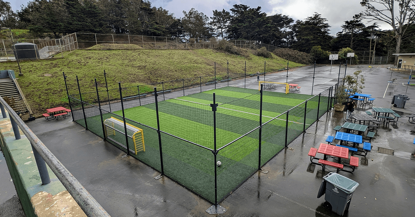 A School’s Mini-Pitch where play is 11-Hours a Day